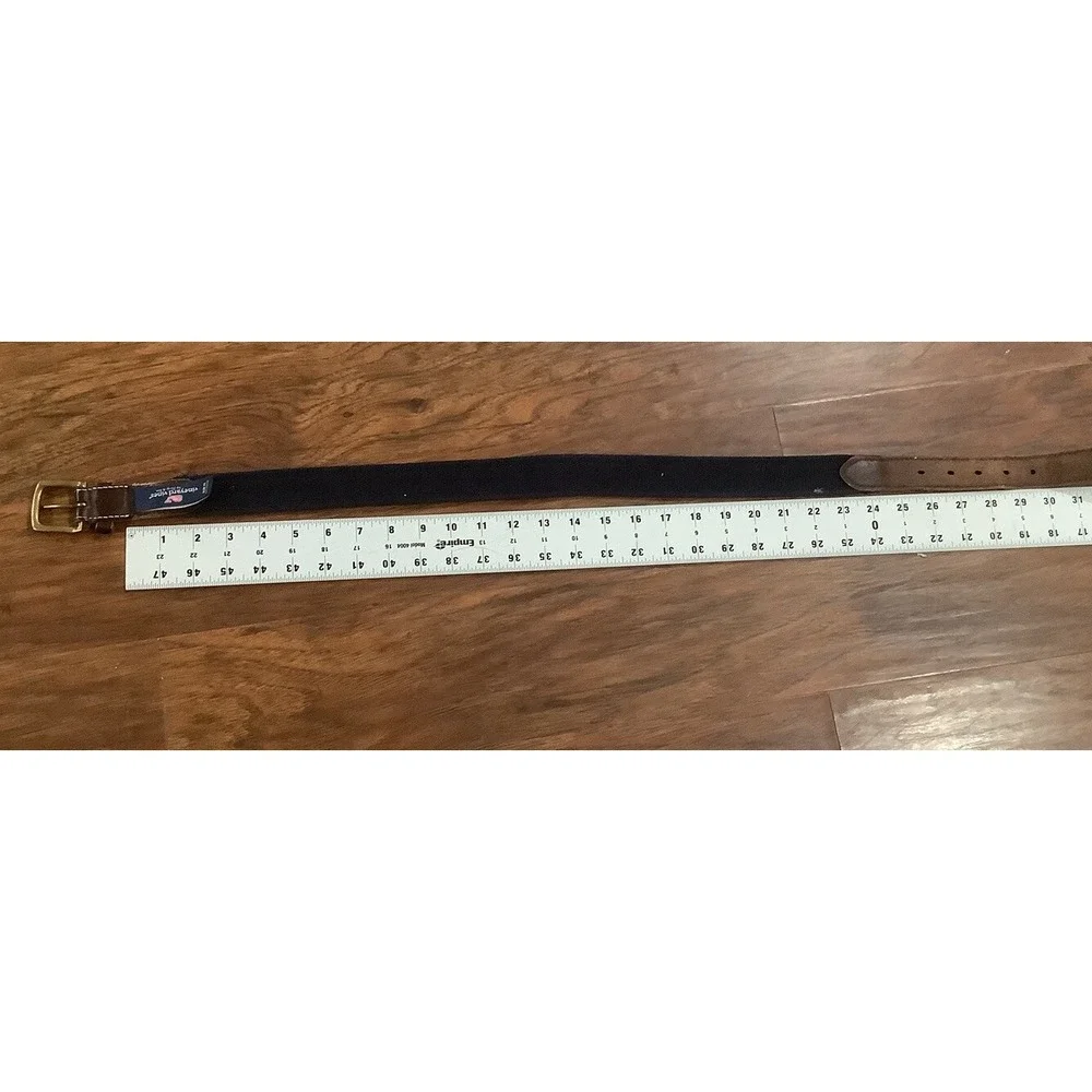 Vineyard Vines Shep & Ian Canvas Green Belt Whales Sz 30